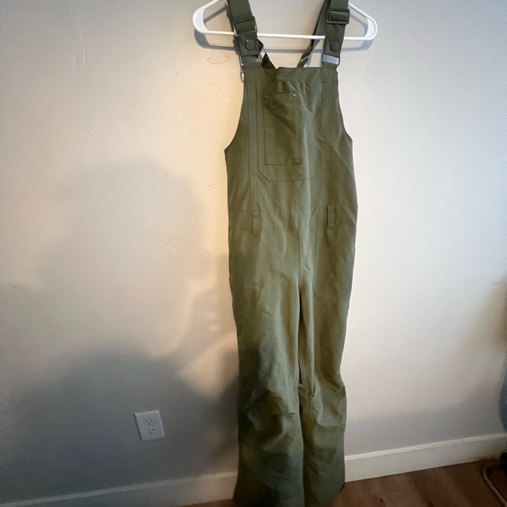 Roxy Rideout Green Ski or Snowboard Bib Pants - Picture 6 of 14